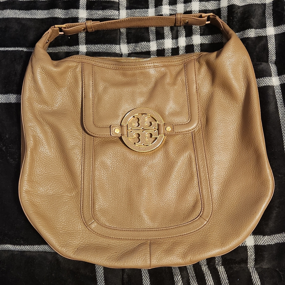 Tory Burch Brown Leather Hobo Bag